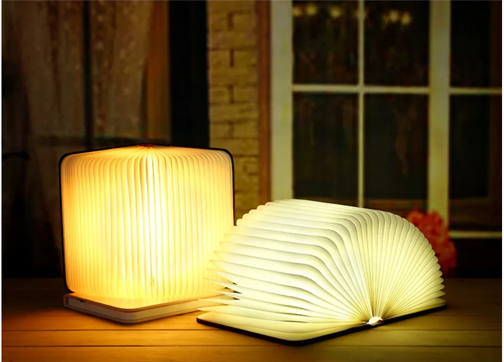 product book light novelty folding book lamp 5 colors folding night light portable desk light-41