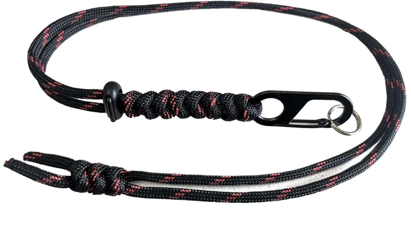 Paracord Necklace Clasp Survival Woven Adjustable Camera Strap Keychain