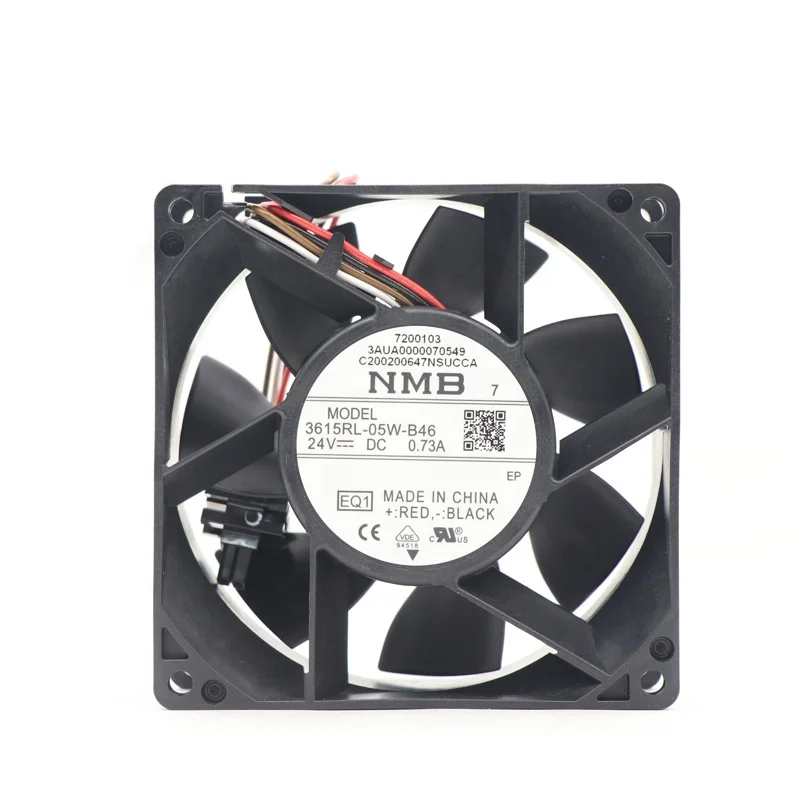 NMB 24V Axial Cooling Fan 9.6W, 5300 RPM, 0.73A - Ideal for Air