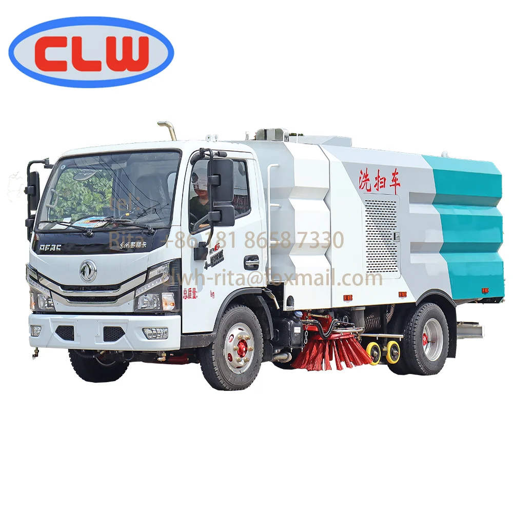NOVOS Fabricantes de Caminhões de Alta Pressão para Lavagem e Varrição de Ruas/Caminhões Varradores a Vácuo/Caminhões de Limpeza de Rua à Venda