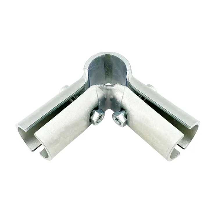 3/4inch 90 Degree Structural Pipe Connector 3 Way Metal Joint Tubing Clamp Steel Corner Fitting End Rails Clamps factory