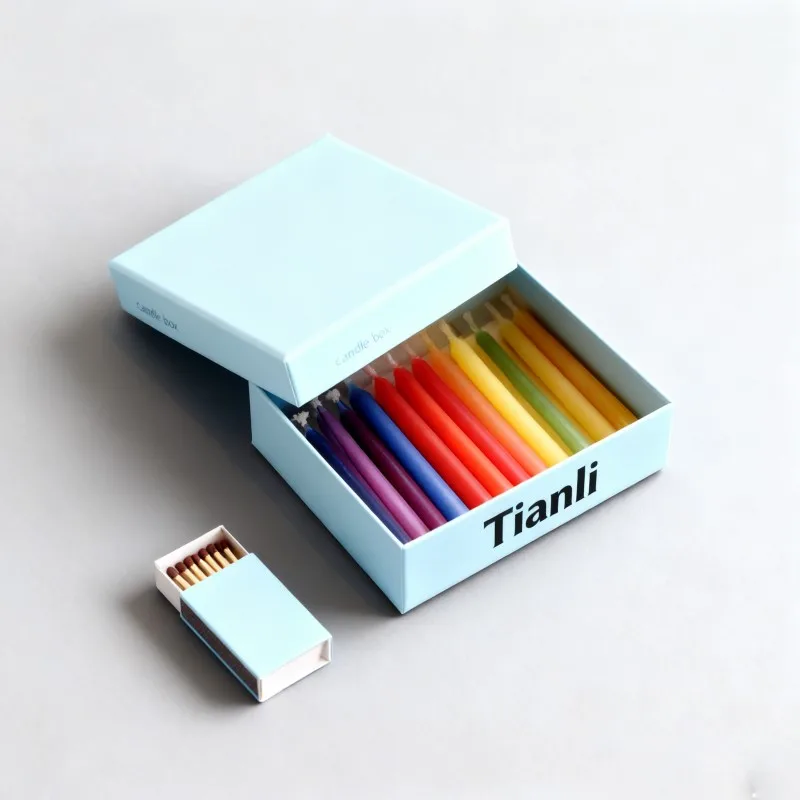 Scatola rigida con stampa digitale, 5 pezzi o 10 pezzi, scatola regalo in carta per candele a cono, confezione personalizzata di lusso per candele a cono