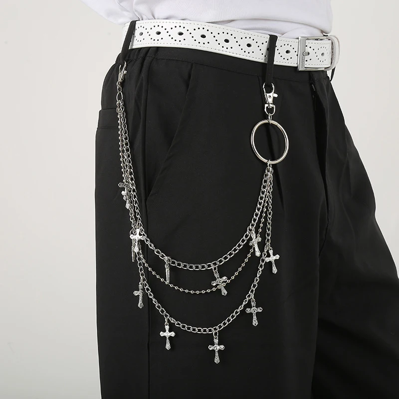 Wholesale Punk Cross Waist Belt Chains, Multi Chains Combination Belts,  Rapper Favorite Trouser Chain Accessories From m.