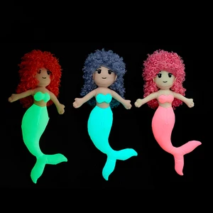 Custom Plush Material/Color Stuffed Luminous Mermaid Dolls