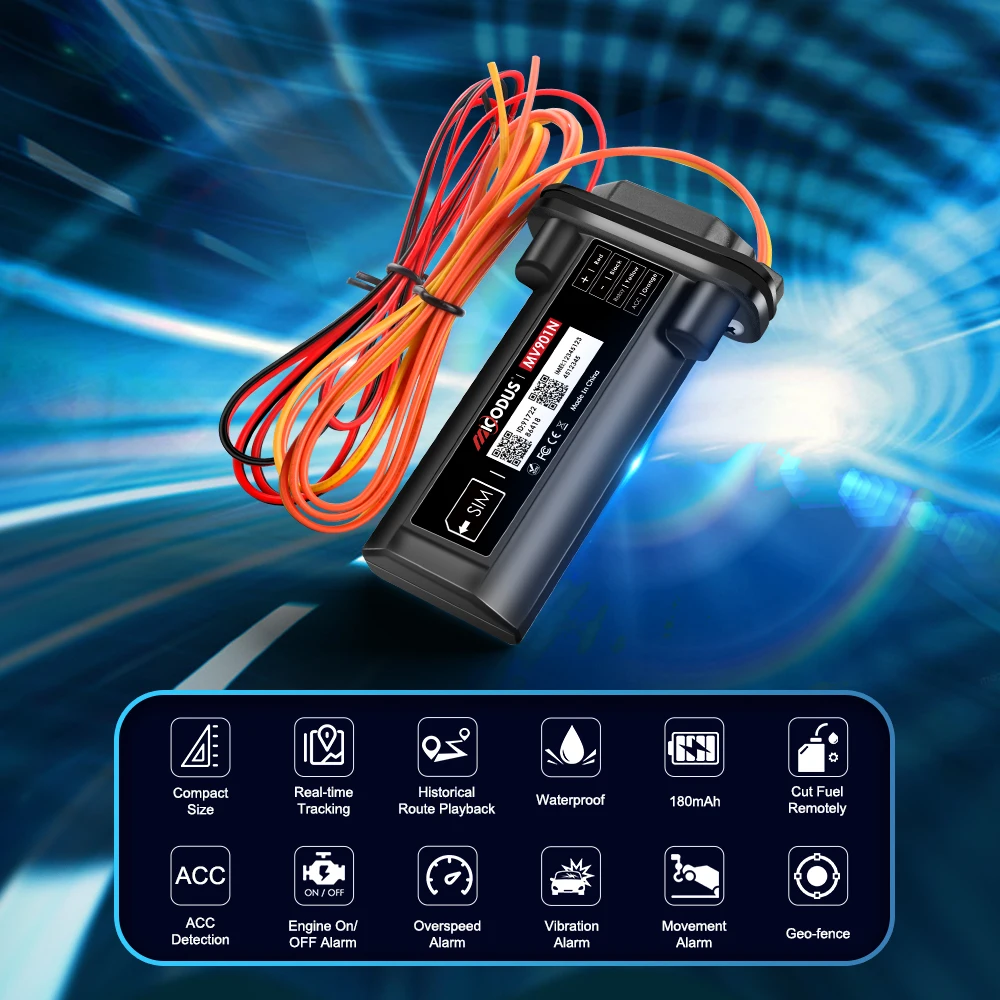 MiCODUS MV901N Engine Alarm Motorcycle Real Time Car Tracking Device GSM GPRS Vehicle Gps Tracker With Remote Fuel Cut Off