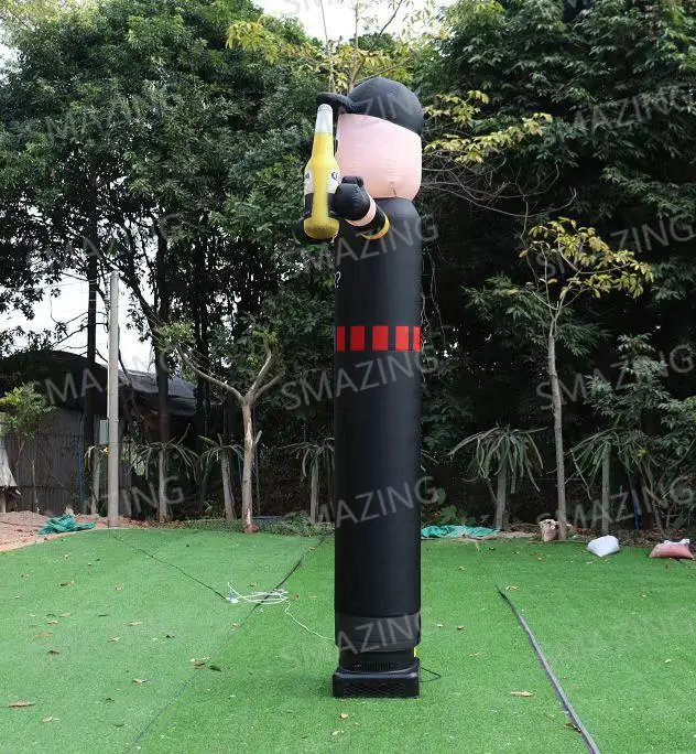 10ft Welcome Outdoor Inflatable Air Dancer Advertising Customized Color & Logo Built-In Fan Coffee Beer