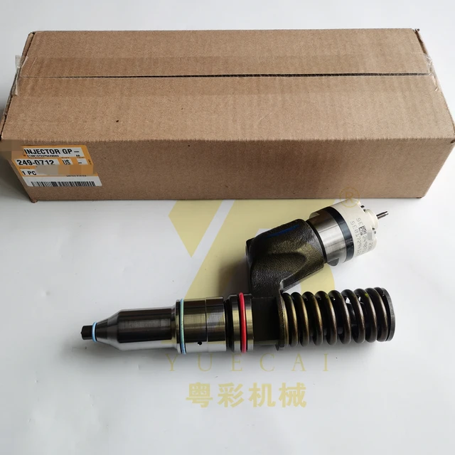 YUE CAI C11 C13 Diesel Engine Parts fuel injector 2490712 249-0712 for  Excavator engine injector