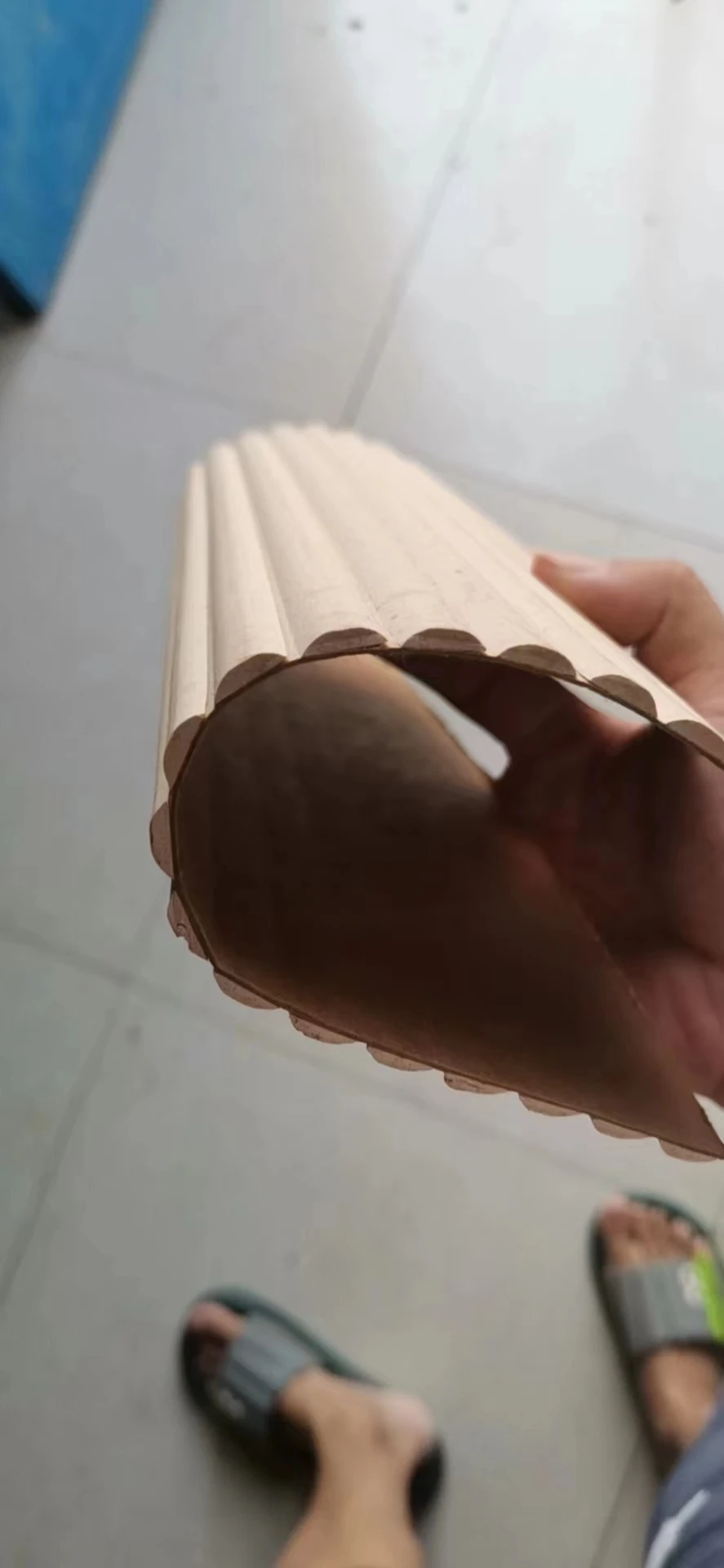 Veneer Faced Flexible Textured Curved MDF Panel for Wall Decoration and Round Furniture
