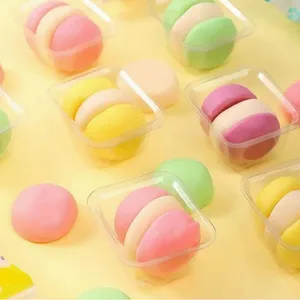 OEM Macaron Gummy Candy for Export Hard Sour Ball Pattern Fruity Flavor Coated Decoration Custom Afternoon Tea Snacks Bulk Box