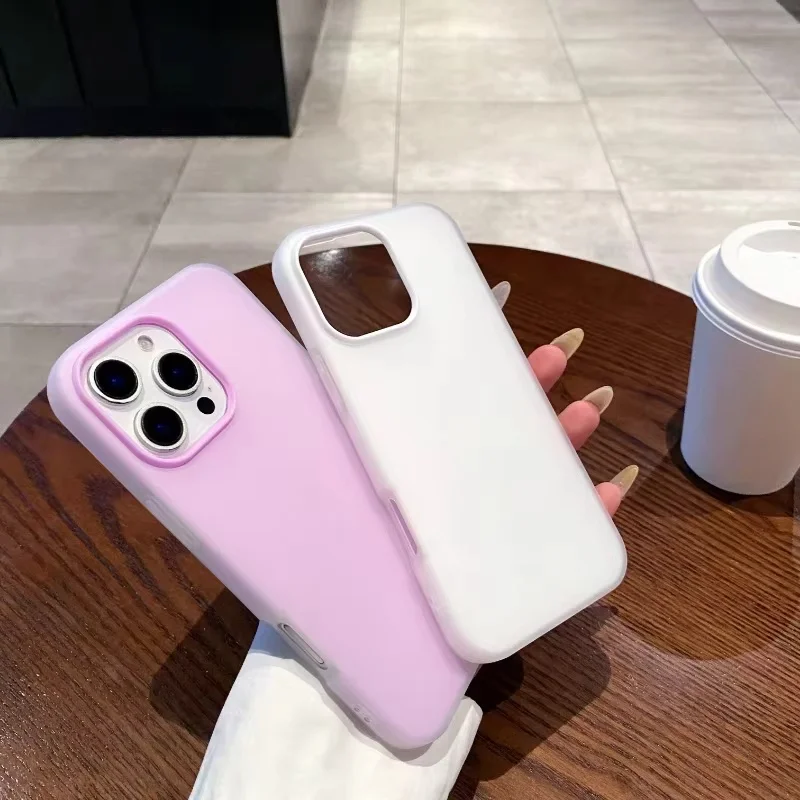 product anti fall tpu case for iphone 17 pro max soft jelly silicone phone cover in candy color with matte jelly back mobile phone cases-5