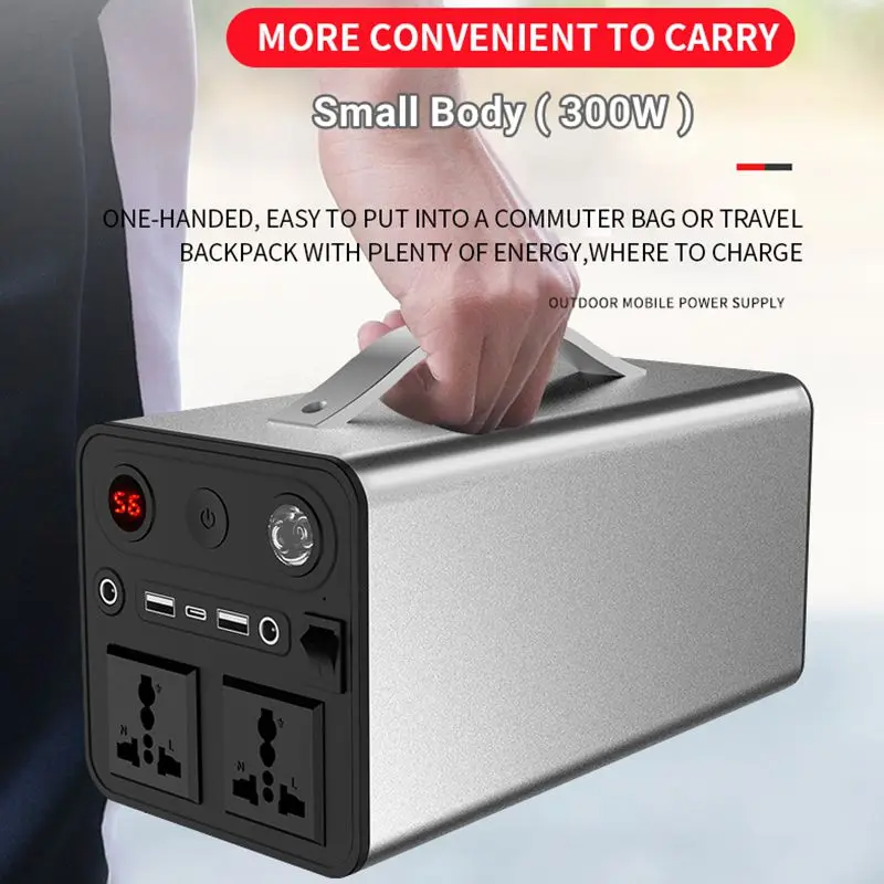 GK320 Mini Solar Generator Portable Power Station Power Supply Portable Energy Storage System With Usb Power Bank