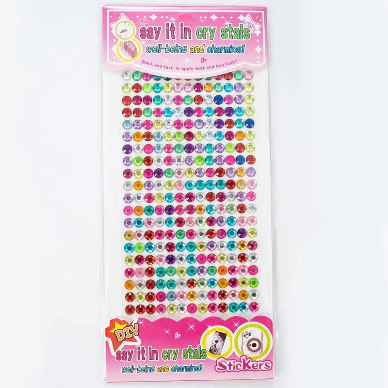 Shining Crystal Children Creative Diy Album Diamond Stickers Love Crystal Gems Stickers Kindergarten Reward Stickers