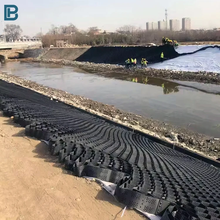 Smooth Textured Perforated Plastic HDPE Geocell for Road/ Hill/ Slope Soil Reinforcement