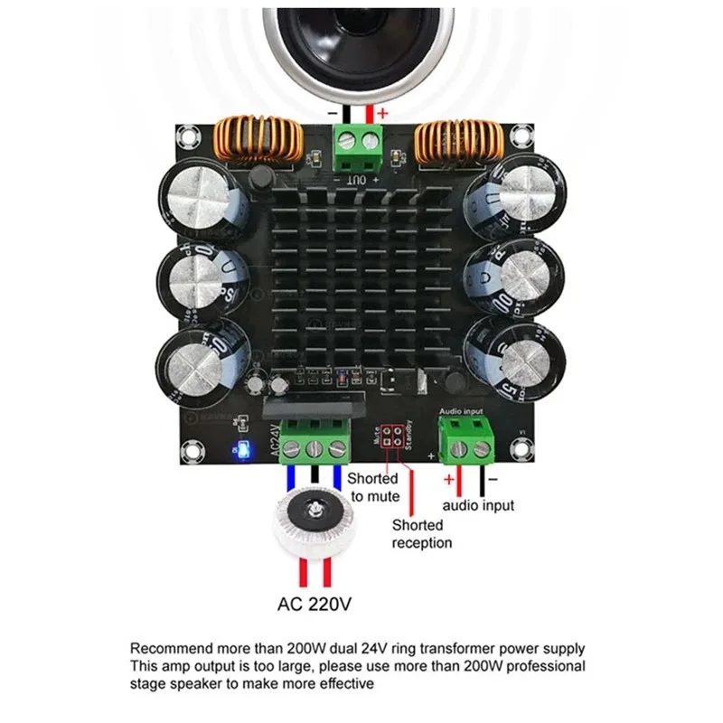 420w Tda8954th Mono Subwoofer Amplifier 