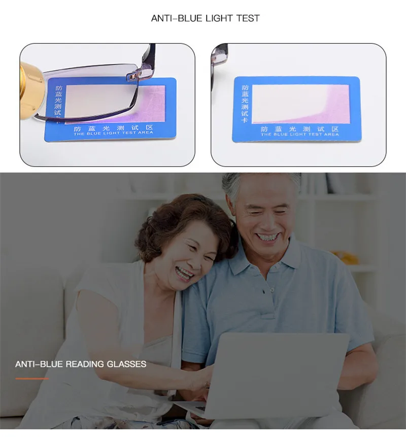 2020 new Anti Blue Light Blocking Rimless Reading Glasses Women Men Square Frameless Presbyopic Glasses Diopters +1.0 1.5 2 2.5