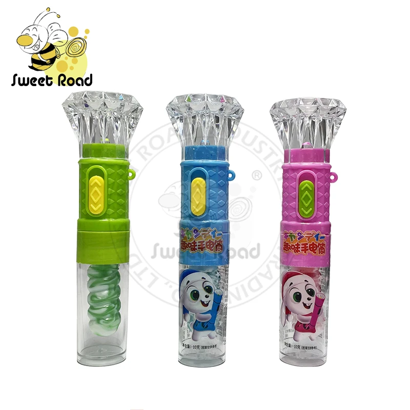 Flash Stick Small Fun Flashlight Candy Toy with Press Candy