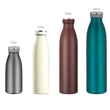 Custom Logo Drink Sports  Double Wall Stainless Steel Insulated  Thermal Water Bottle Cup Thermos Flask With Lid
