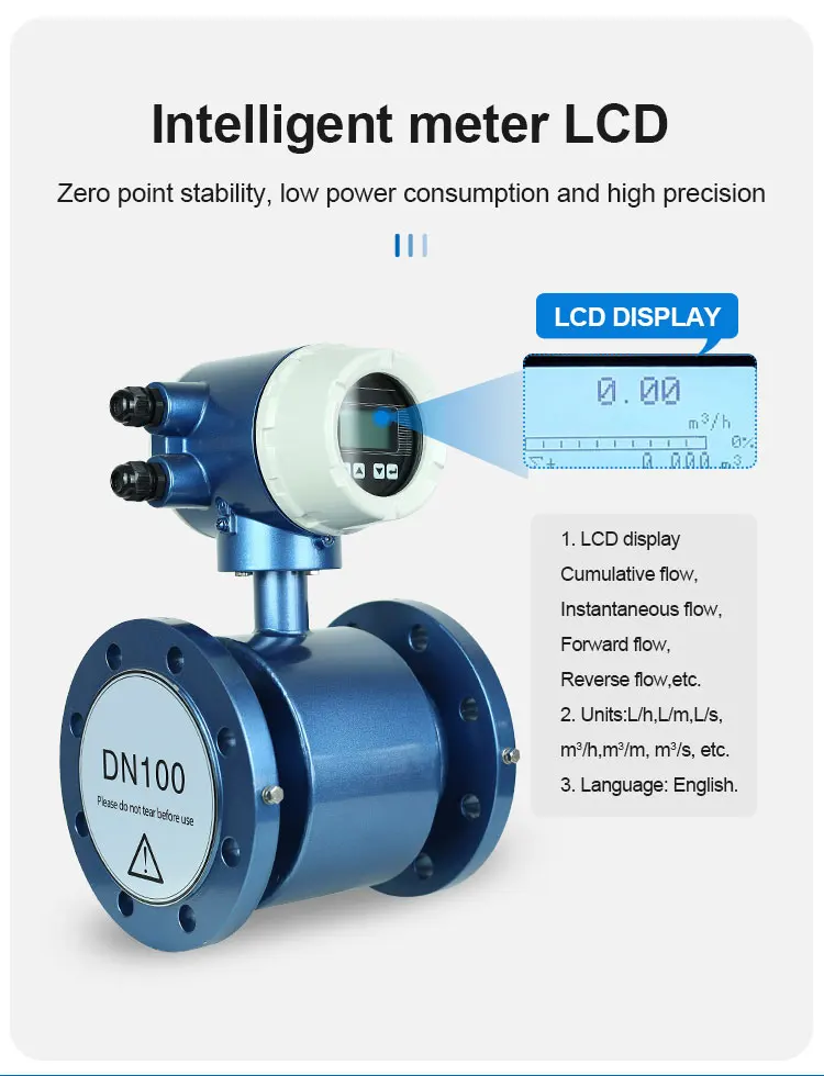 Dn150 Mag Flow Meter Domestic Water Flow Meter Price Flange