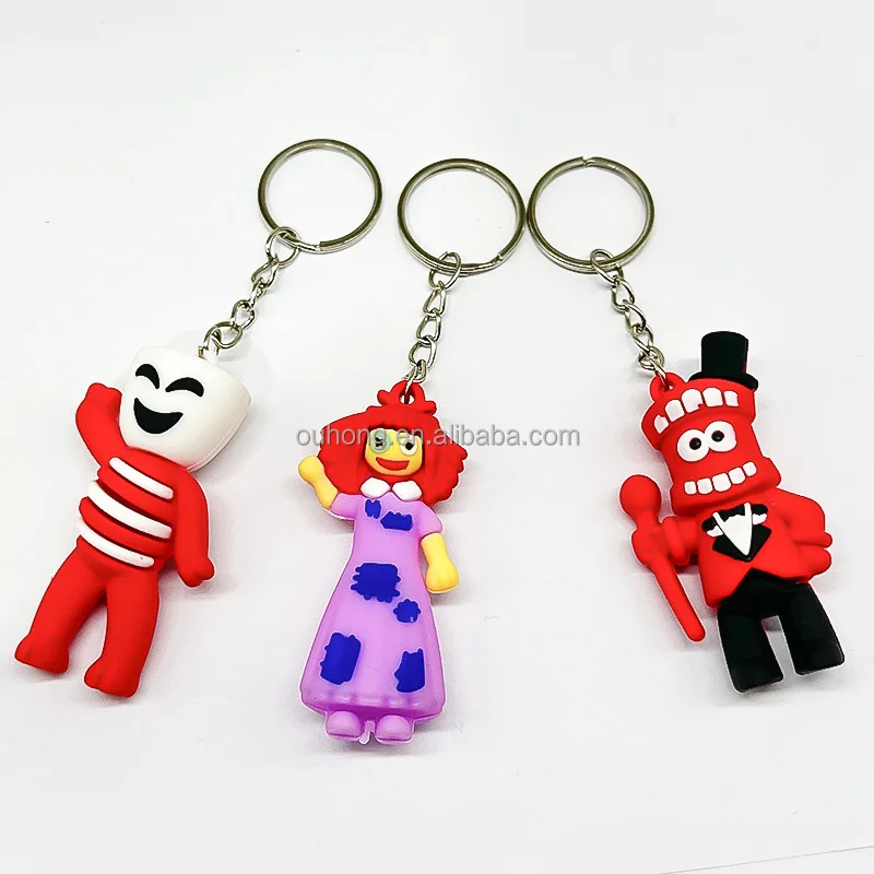 Pvc Keychain Toy New Amazing Digital Circus Toys Double Side Pvc Keychain Japan Anime ...