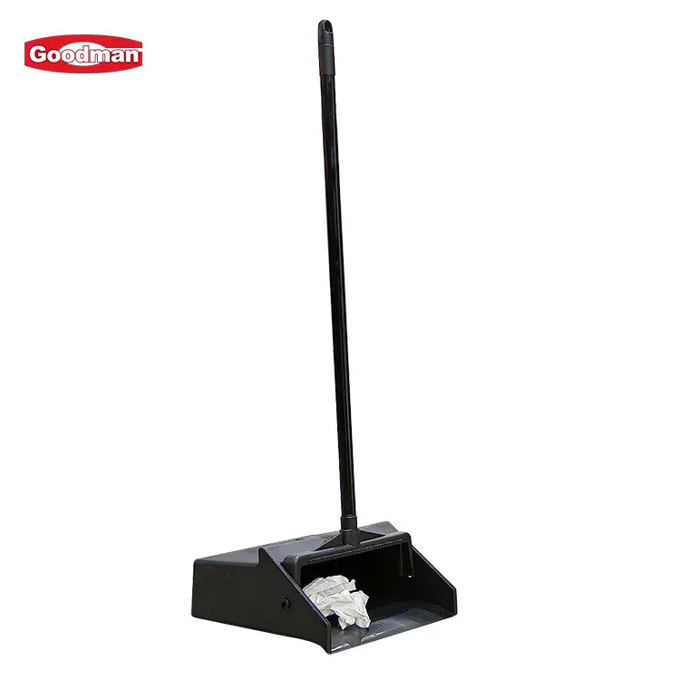 Heavy duty janitorial tool handled dustpan plastic dust pan