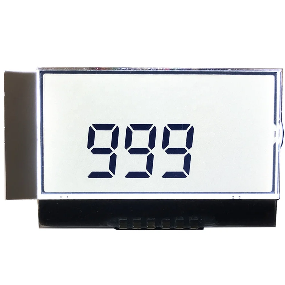 customize small  Inch 3 Digits 7 Segment  LCD Display  with drive IC white on black TN  COG LCD display Module