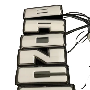 P&D Front Grille Emblem Letter Lights Decoration White Grille Light For Ford Bronco 2021 2022 2023