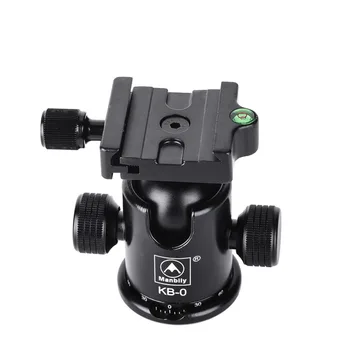 Manbily Photography Equipment KB-0 Aluminum Alloy 1/4" to 3/8" Flexible Tripod Ball Head for DSLR Camera detail image