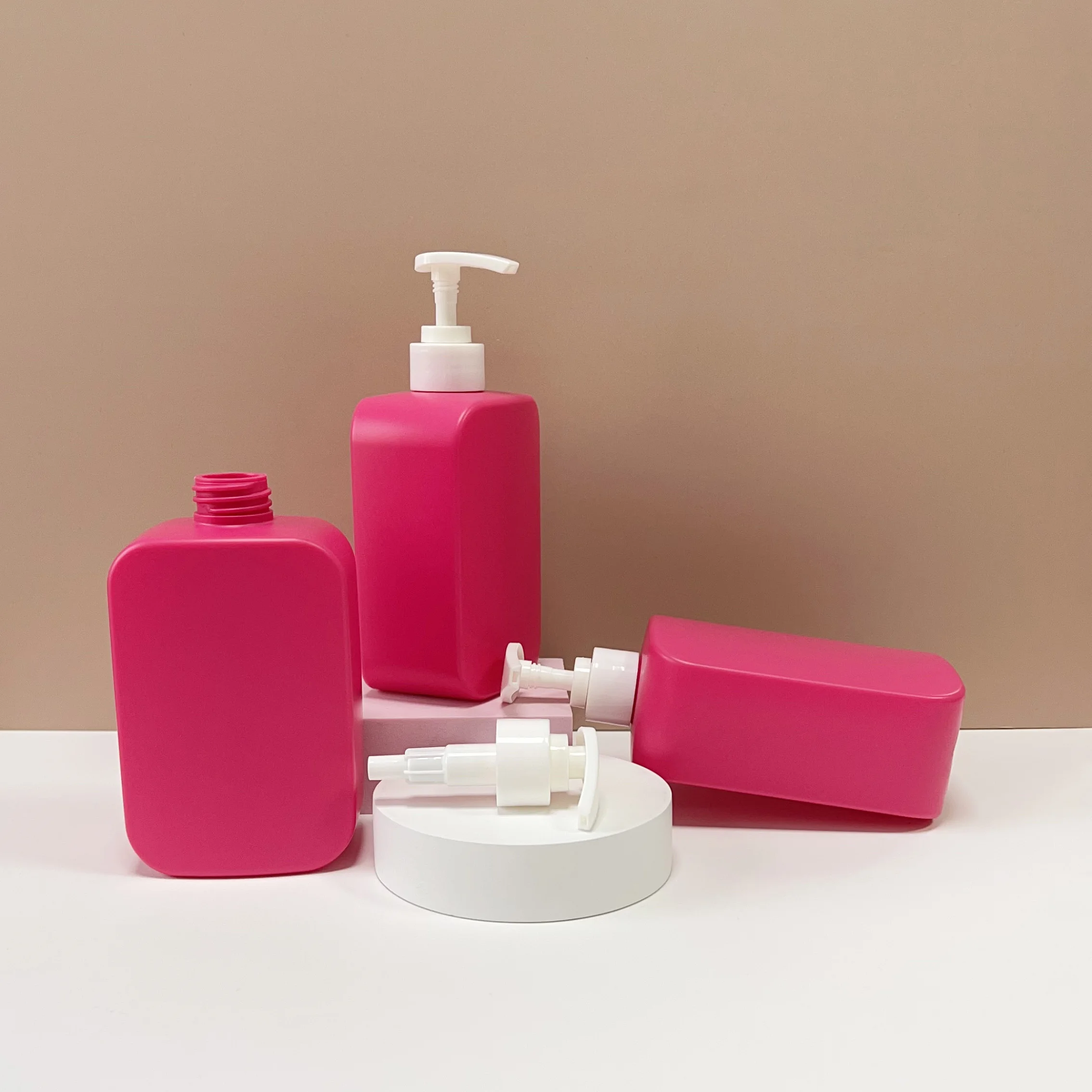 450ml HDPE Shampoo Packaging Plastic Recycling Lotion Pump Shampoo Cosmetic Lotion Bottle Hand Sanitizer Bottle