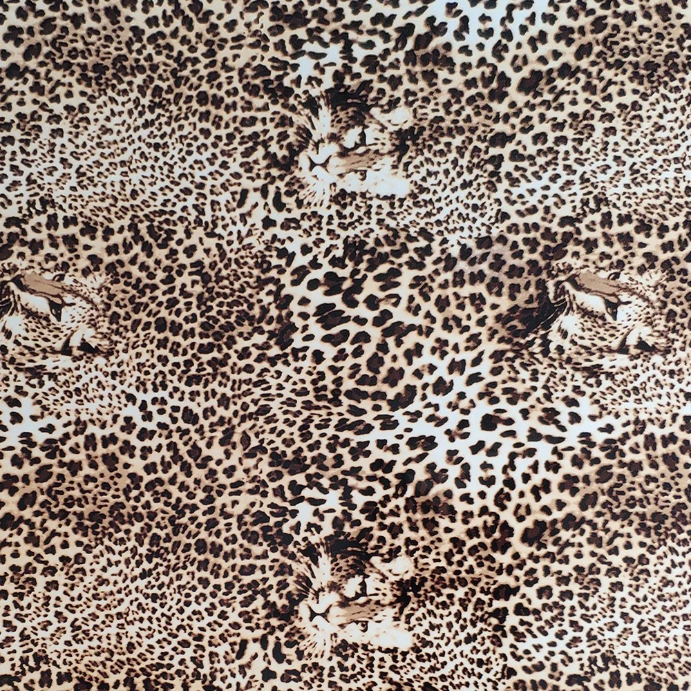 White Black Pattern Animal Print Heat Transfer Vinyl Fabric Material for Clothing