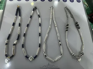 YOB TOP  Natural White South Sea Pearl Necklace Saltwater Baroque Shape Strand Strings Genuine Pearl Vintage Third Party