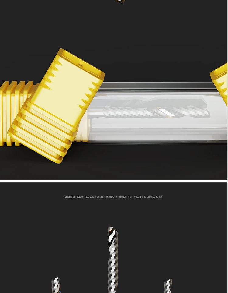 HUHAO 1/8 Shank Single Flute Spiral Tungsten Milling Cutter One Flute Up Cut Engraving Drill Router Bit for Acrylic PCB PVC Wood