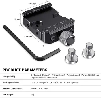 Smallrig DSLR and Mirrorless Quick Release Clamp for Arca-Type Standard Compatible - Dbc2506 product image