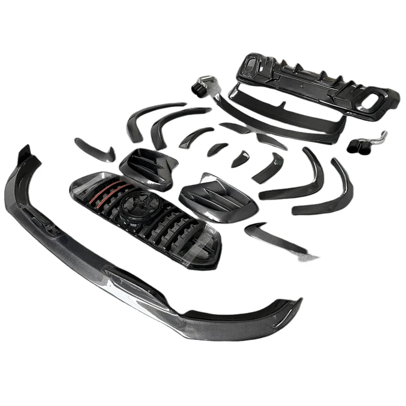 Lábio Frontal Ventilação e Difusor Traseiro para Mercedes Benz GLE AMG