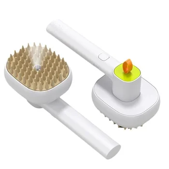 Soft Tooth Electric Massage Spray Comb Cats Dogs Pet Hair Care Steam Comb Anti-Flying Floating Hair Removal ABS Plastic Cleaning