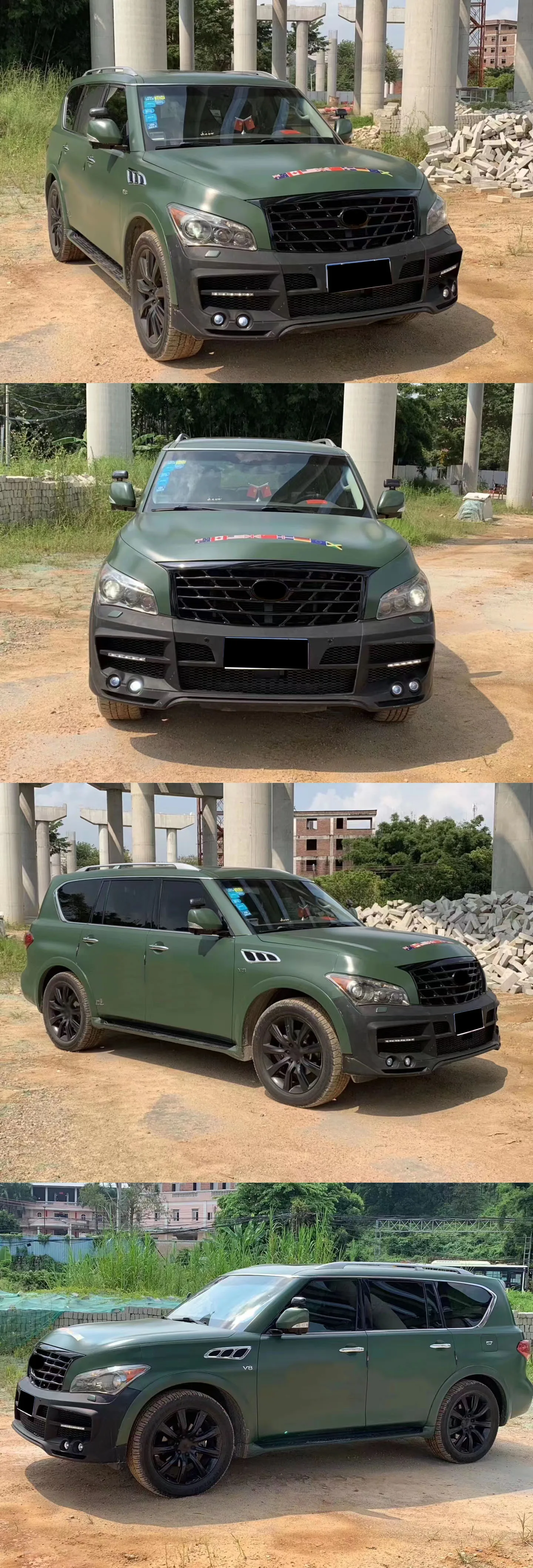 Frp Car Body Kit For Front And Rear Bumpers For Infiniti Qx56 Qx80 2013