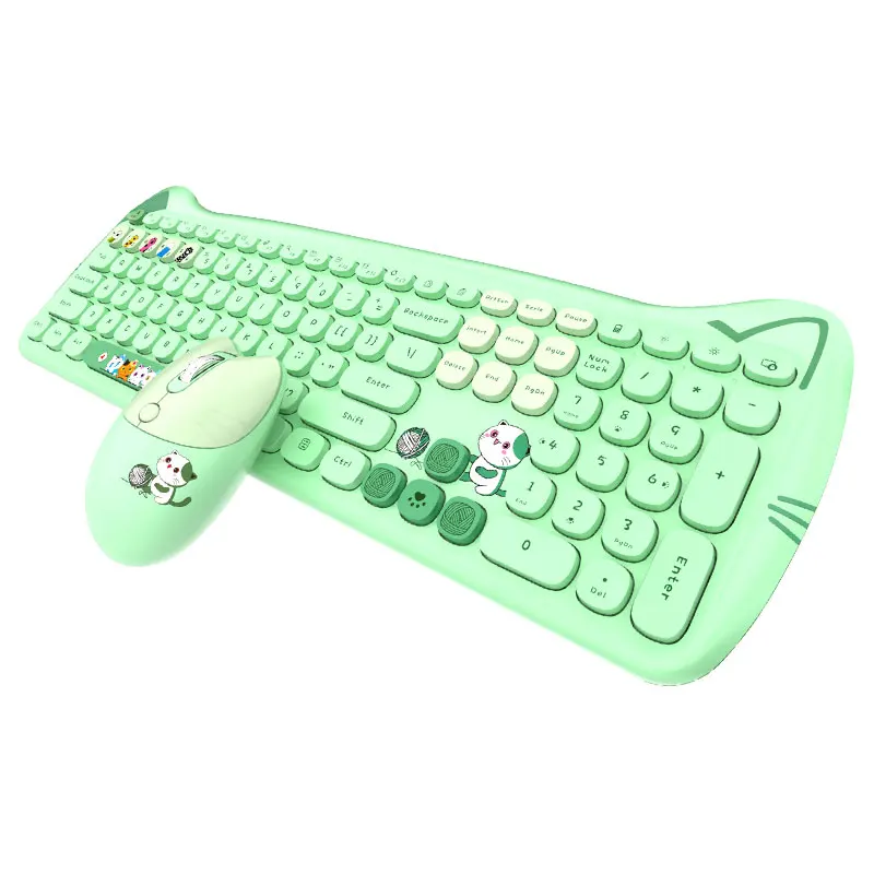 Оптовая цена смешанные цвета 2 4G Беспроводная клавиатура для ноутбука мышь коврик мыши