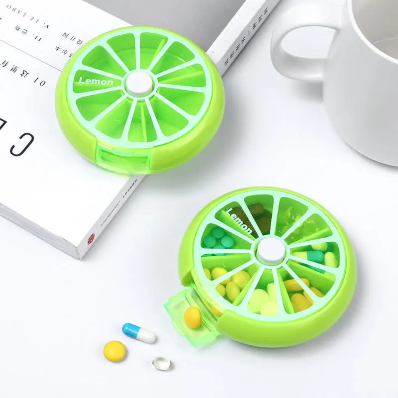 Seven-cell pill box portable one-week dispenser pill box Dust-proof moisture-proof travel storage box Pill cutter mini factory