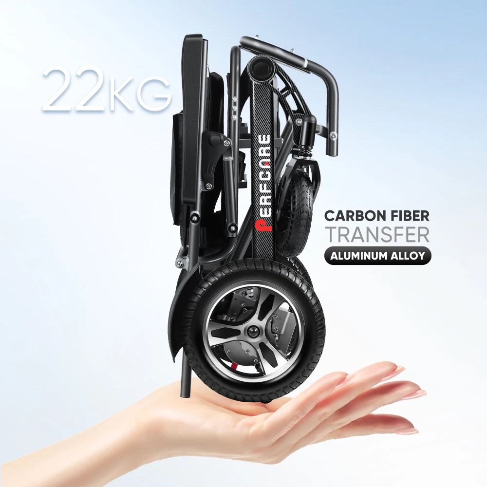 700W All-Terrain Portable Electric Wheelchair Airplane Small Folding Lightweight 120kg Capacity Wheelchair Electric