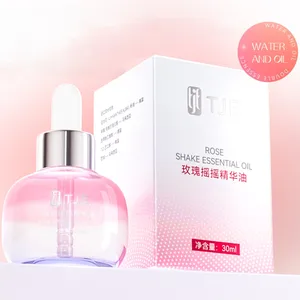 Private Label Rose Shaking Face Nourishing Serum Hydrating for Essence Oil Infused with Nicotinamide and Sodium Hyaluronate