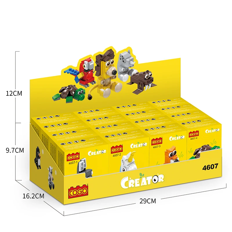 COGO Collection 16 Models Animal Build Block Sets Educational Toys DIY Building Bricks Blocks for Kids