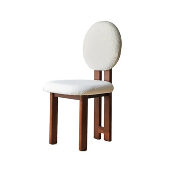 hot selling items nordic french vintage home furniture dining room white fabric upholstered minimalist wooden dining chair