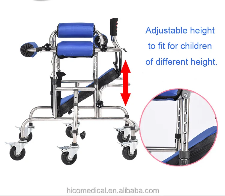 Hemiplegic Children's Walker Rehabilitation Equipment Multi Functional Child Walking Aid for Disabled