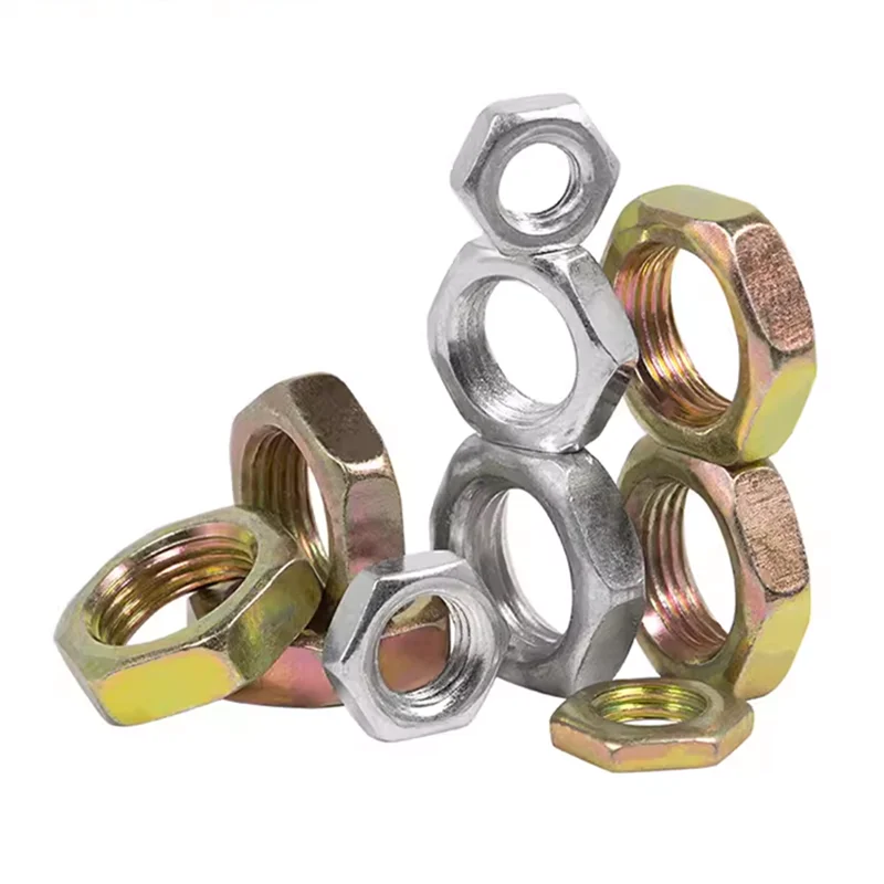 Brass Metric Hex Jam Nuts – Thin DIN 439 – Sizes M3, M4, M5, M6, M8 – Yellow Brass By Desmoparts