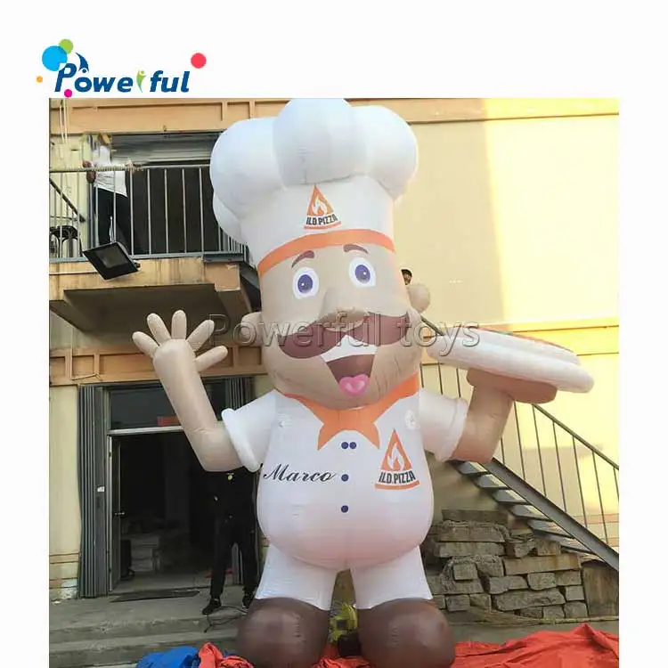 Customized Inflatable Pizza Chef Cooking Man Model