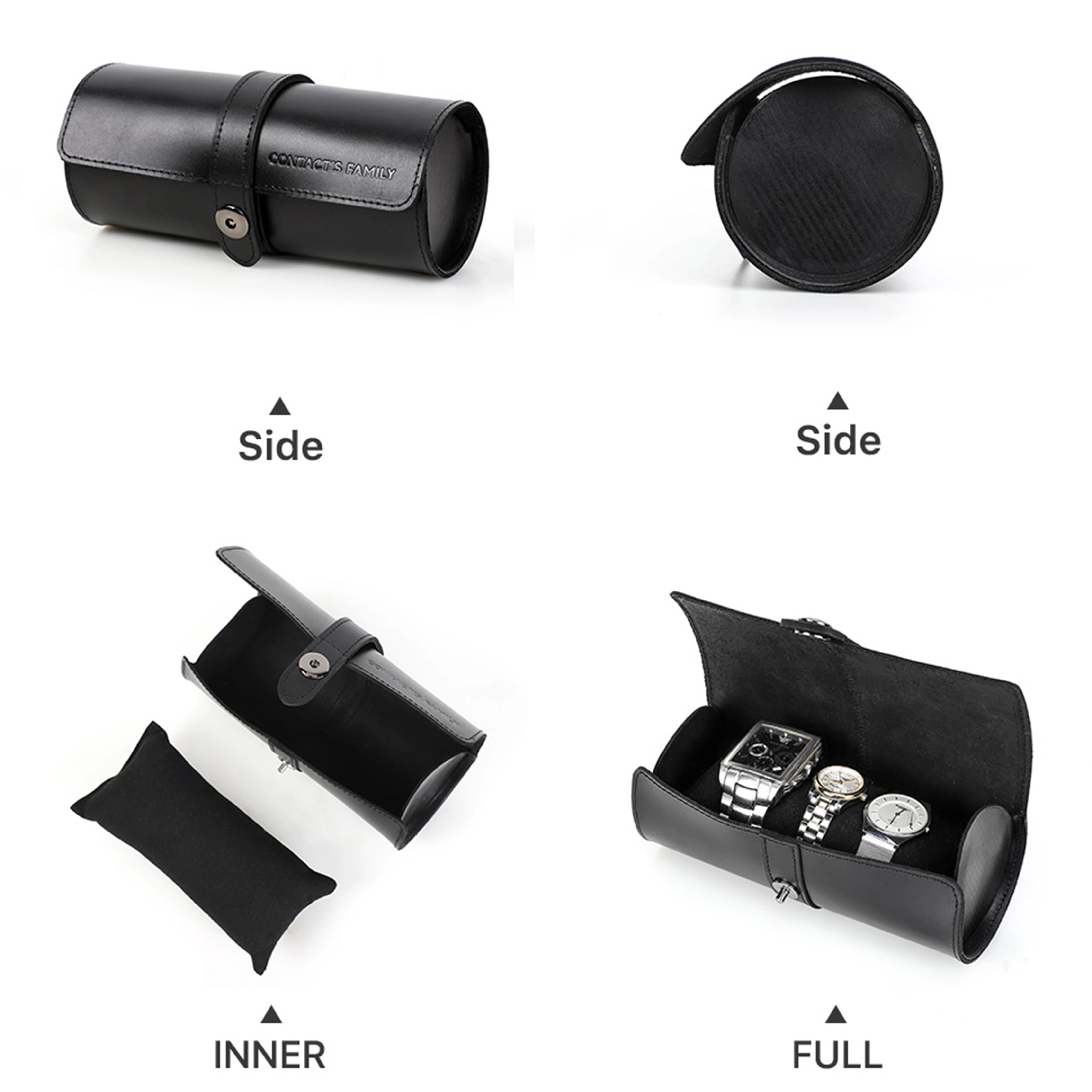 Прямая поставка заводская цена 3 шт. кожаная коробка для часов eva корпус держатель с присоской