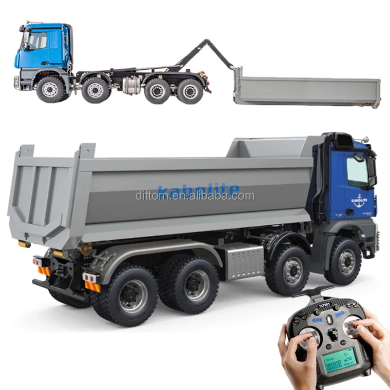 Kabolite K3365 1/14 RC Dump Truck - Hydraulic Roll Off Tipper, RTR