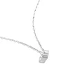 Pl027 catena a labbro quadrata con diamante bianco in argento