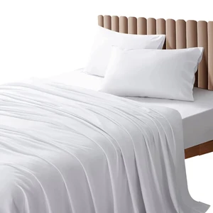 1000tc Egyptian Cotton Bed Sheets White Woven Modern Bedsheet Solid Bed Lines