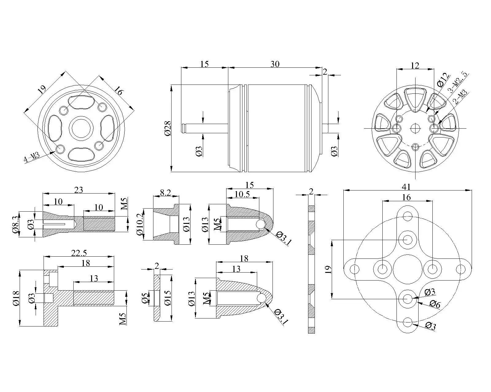 2830 Evo Series 1000kv Bldc Motor With Integrated Controller An Air