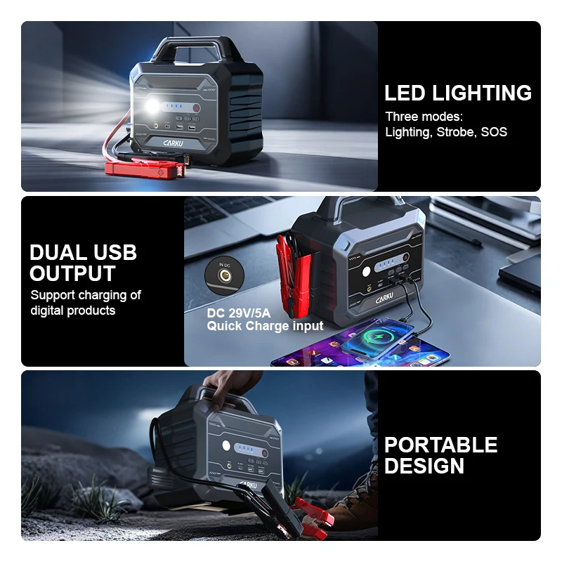 suaoki ジャンプスターター 大容量 最大電流700A エアコンプレッサー搭載 1035kpa エンジンスターター 安全保護機能 LED緊急ライト  suaoki ジャンプスターター 大容量 最大電流700A エアコンプレッサー
